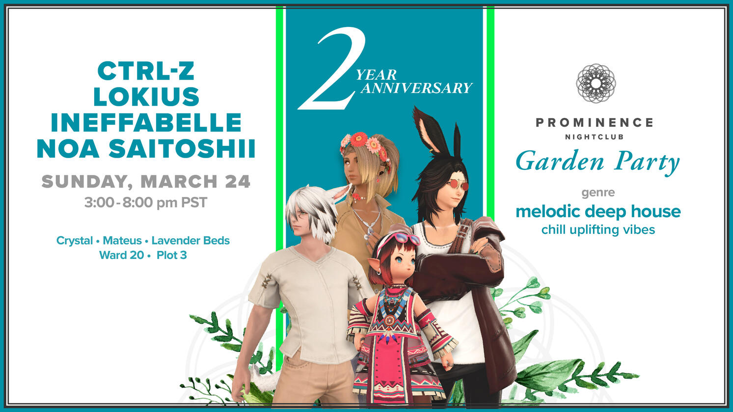 Garden Party 2 Year Anniversary - Mar 24, 2024